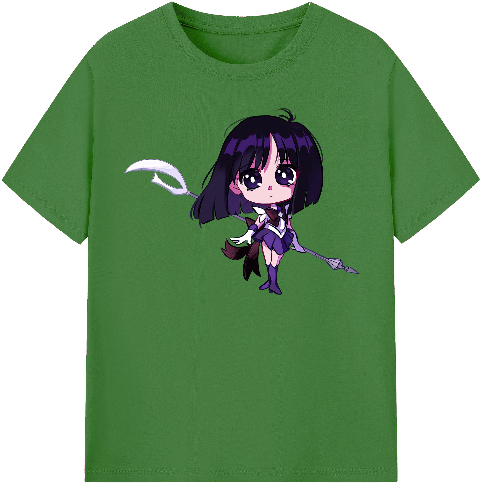 （画像用） 美少女戦士セーラームーン 土萠ほたる Sailor Moon Tomoe Hotaru （セーラーサターン；Sailor Saturn） レディースカジュアルプリントTシャツ（綿100％）